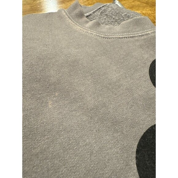 WALT DISNEY WORLD Vintage Crewneck Sweatshirt Autograph Mickey Mouse Grey Small - Picture 8 of 9